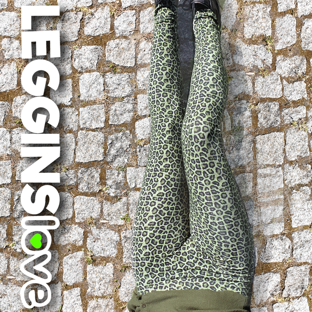 Leggings Baumwolle fesche Mieze oliv