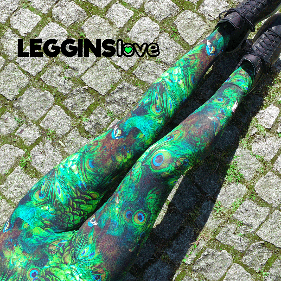 Baumwoll Leggins Pfau