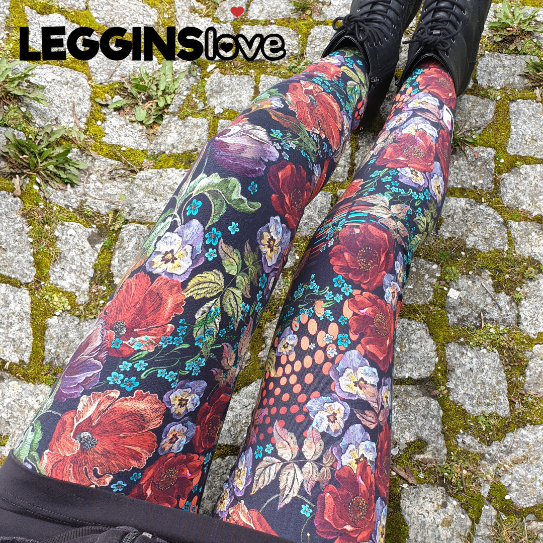 Leggings cotton rose garden