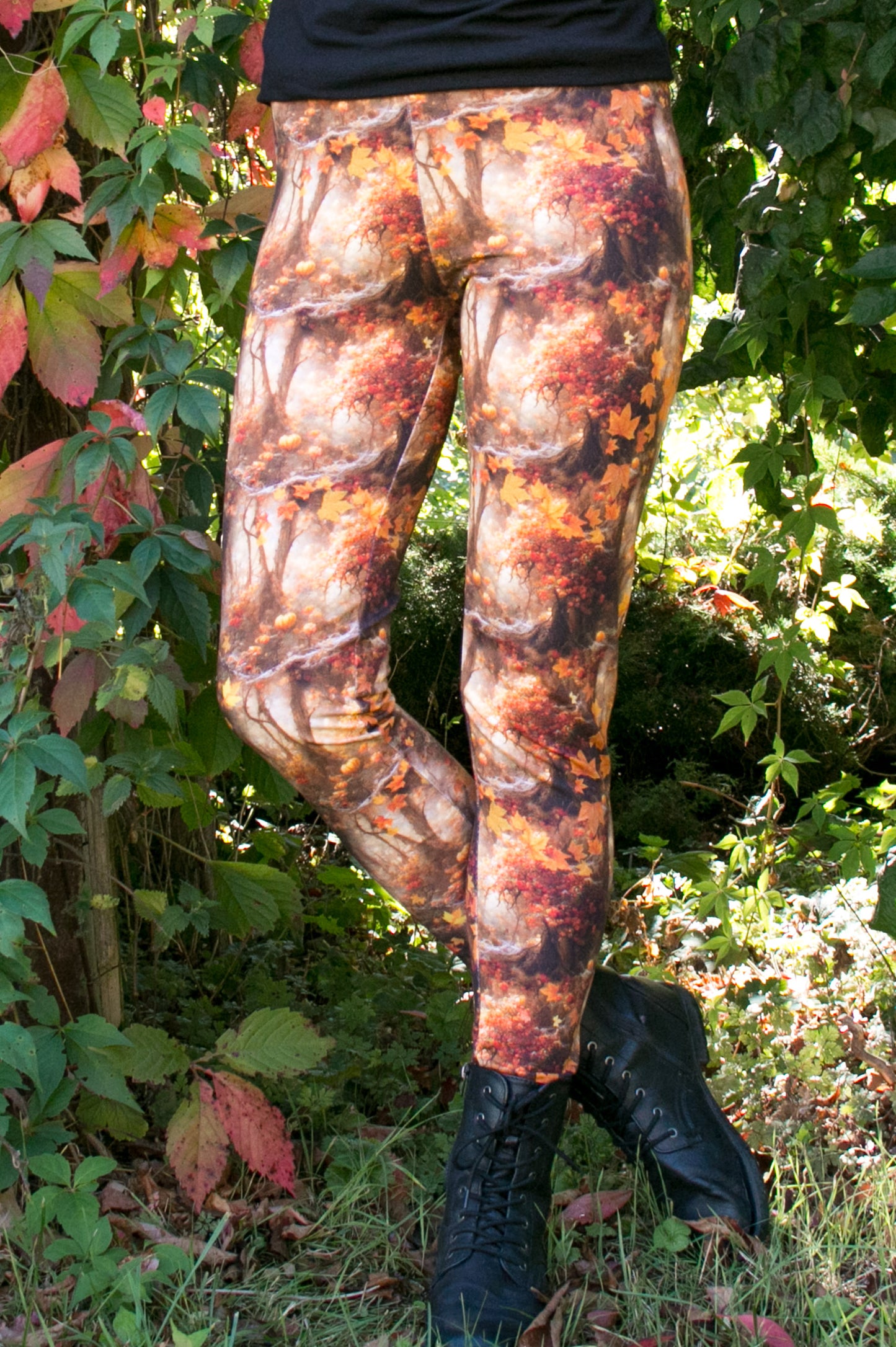 Winter leggings cotton black