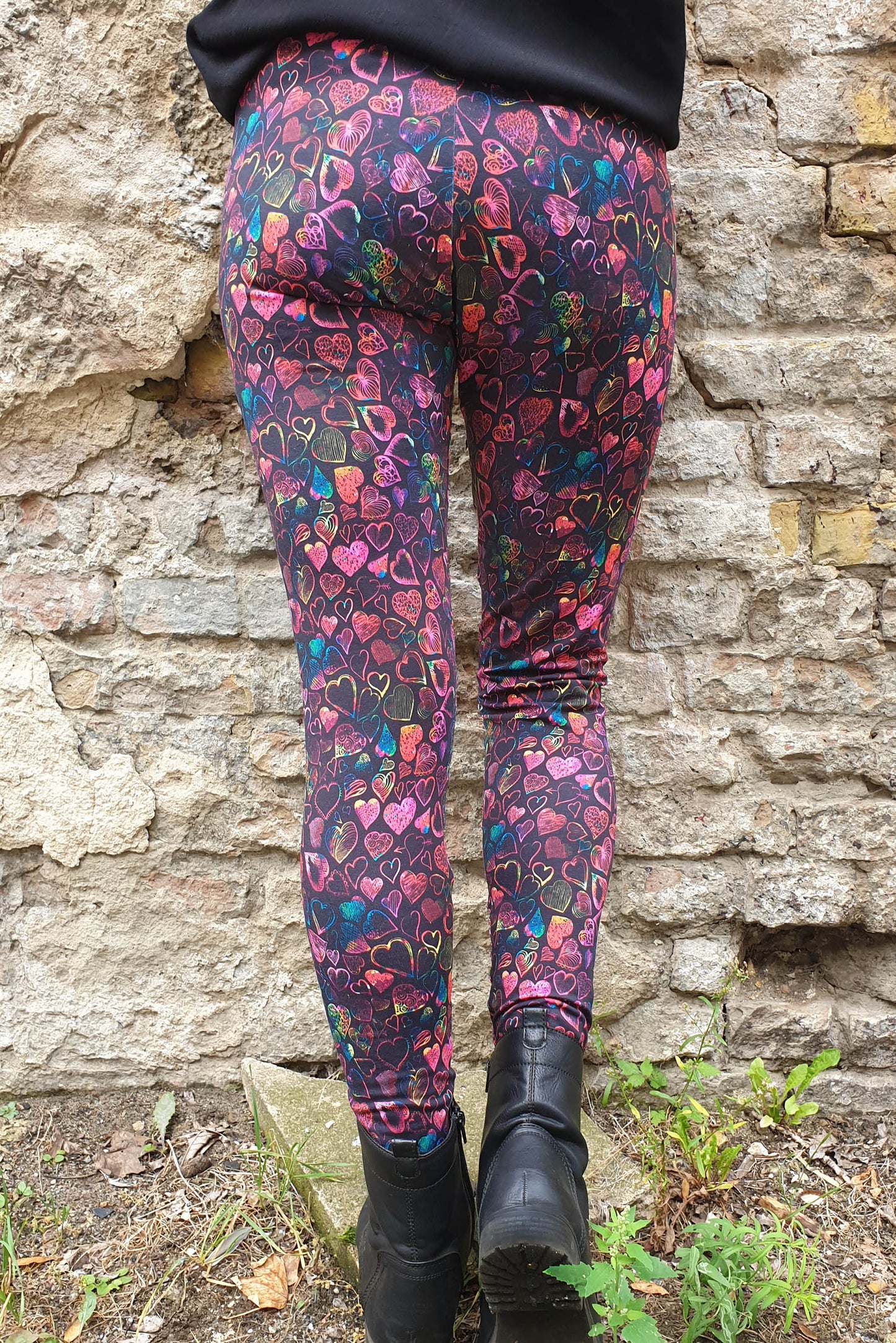 Winter leggings cotton black