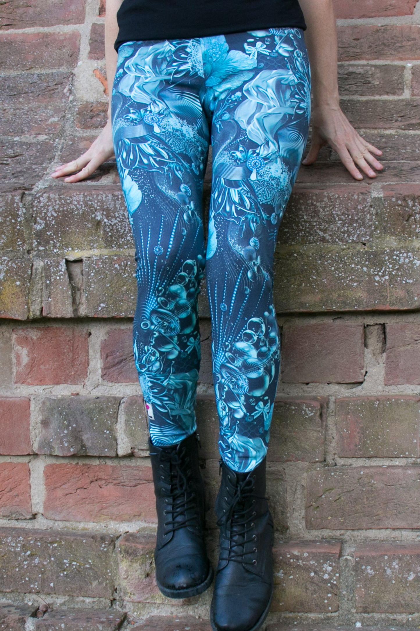 Legging en coton bleu Metropolis