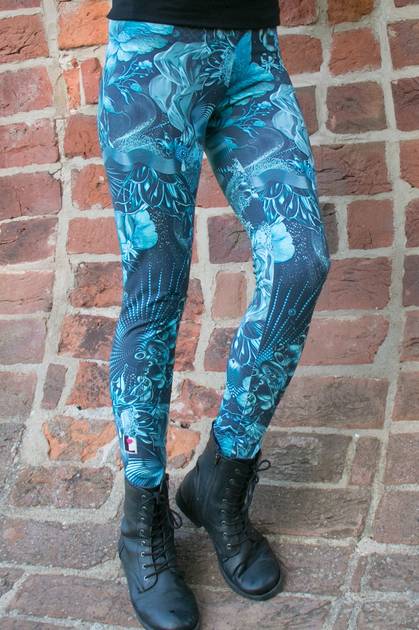 Legging en coton bleu Metropolis