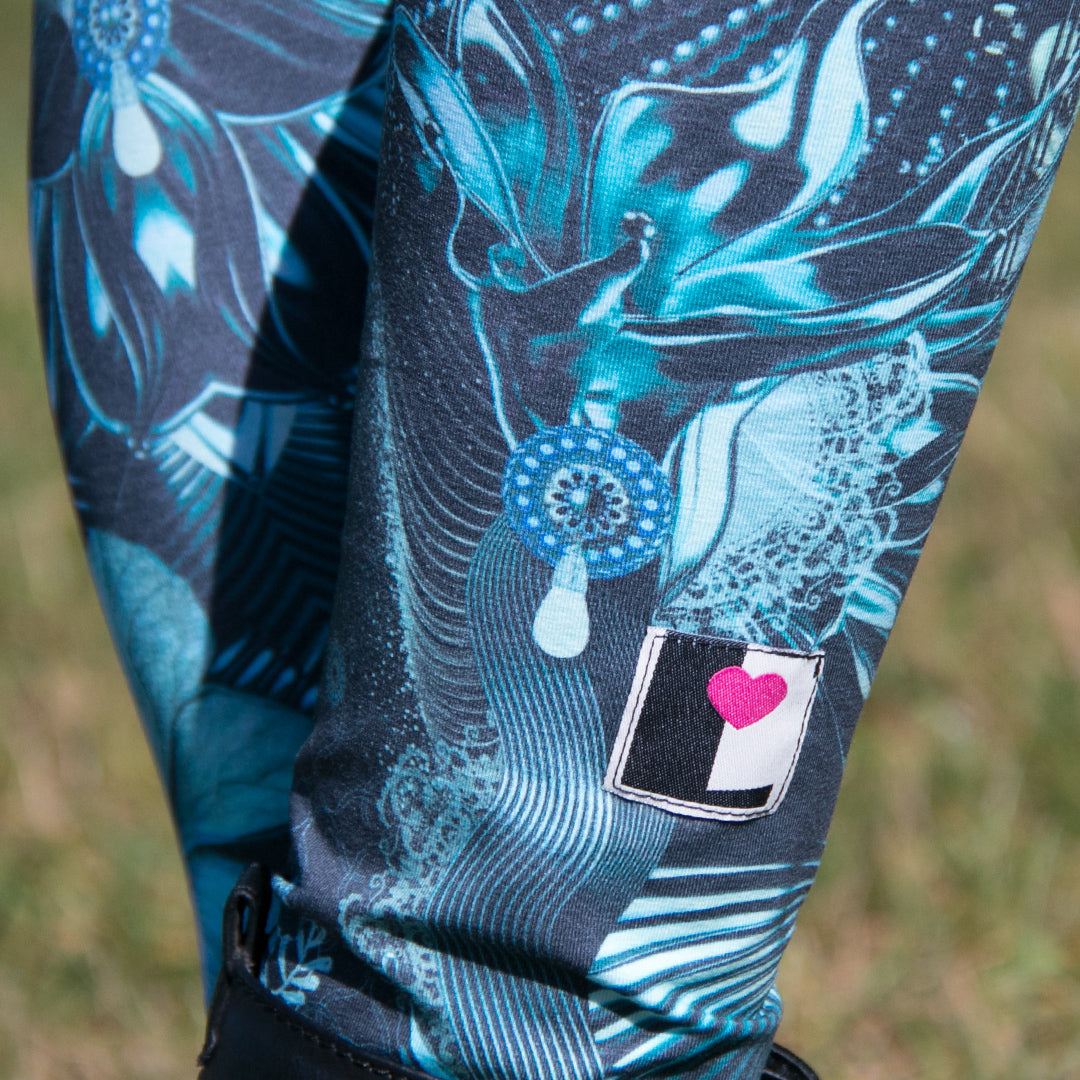 Legging en coton bleu Metropolis