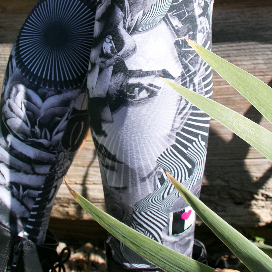 Cotton leggings Mexican Rose
