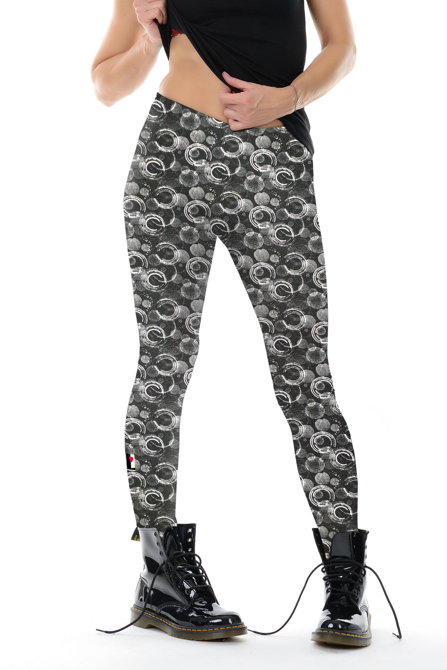 SALE Baumwoll Leggings black ring