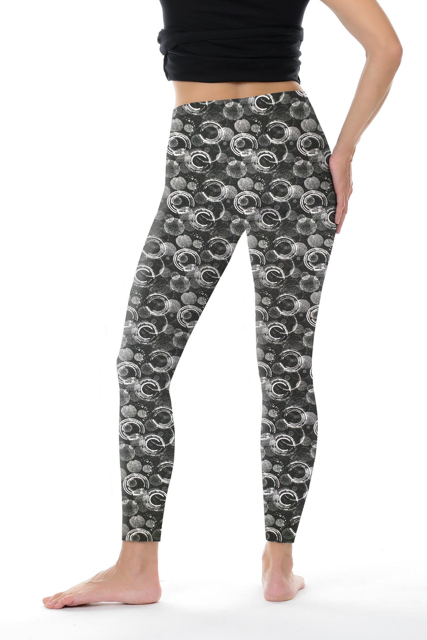 SALE Baumwoll Leggings black ring