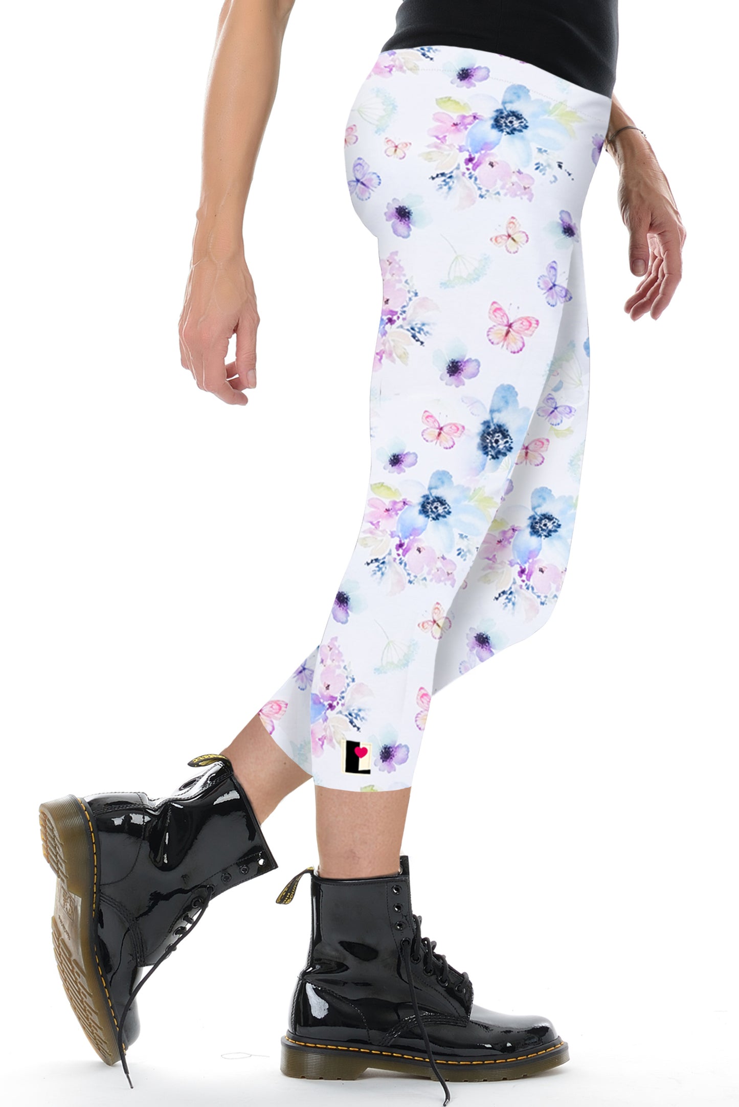 Legging 3/4 aquarelle blanc