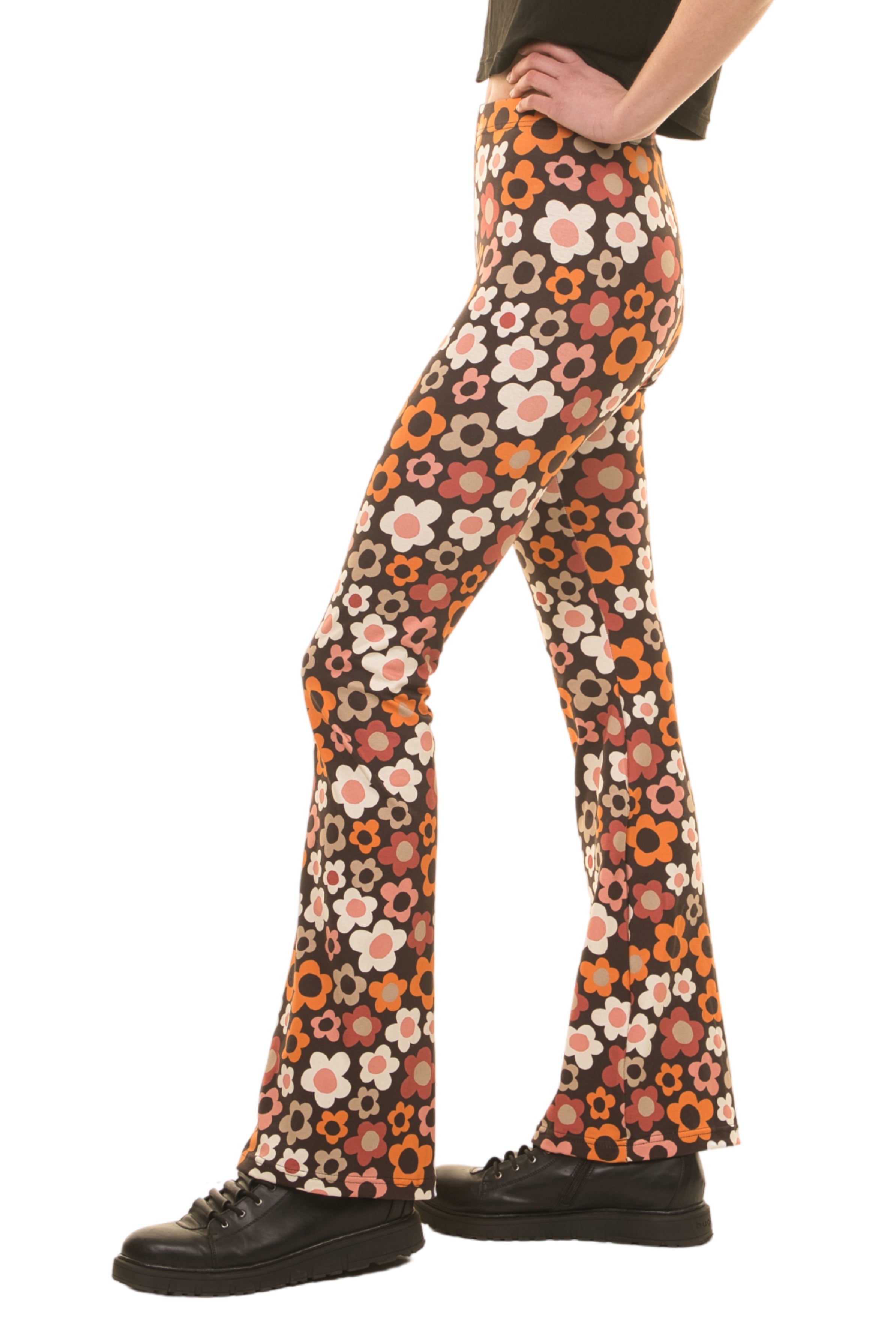 Leggings mit Schlag - retro flower