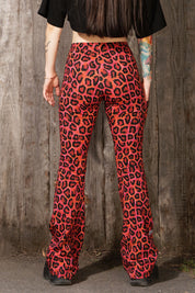 Leggins mit Schlag - fesche Mieze rot