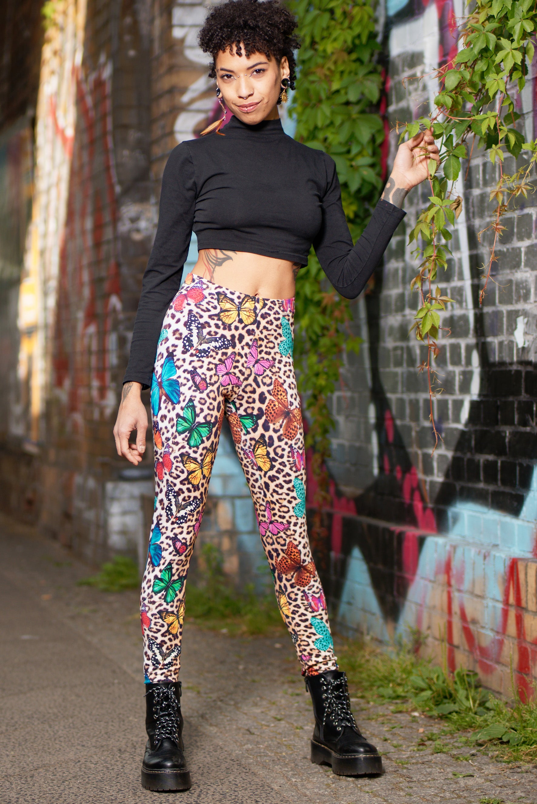 Baumwoll Leggings Kitty Wings