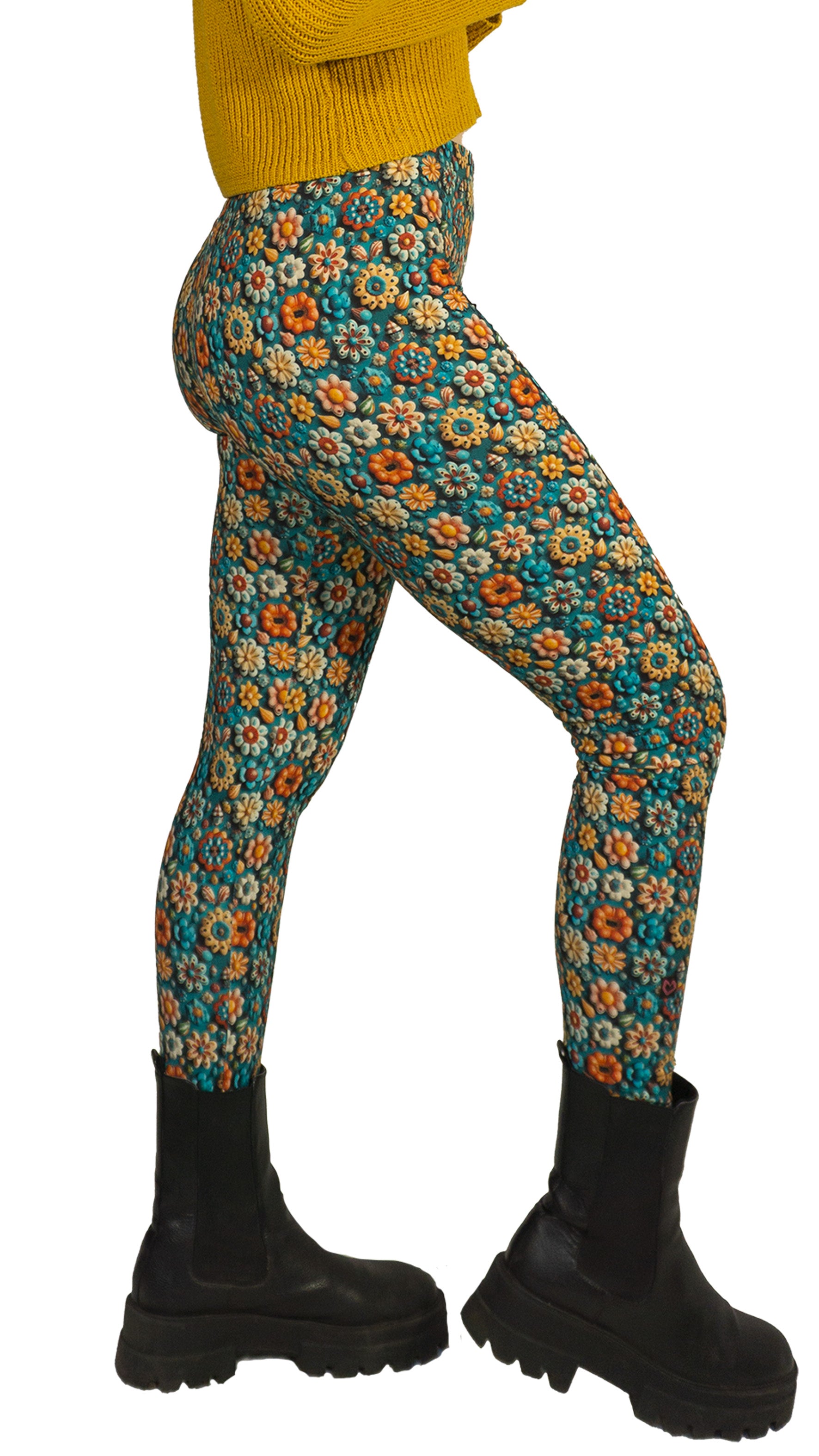 cool days leggings flower button – Leggins Love