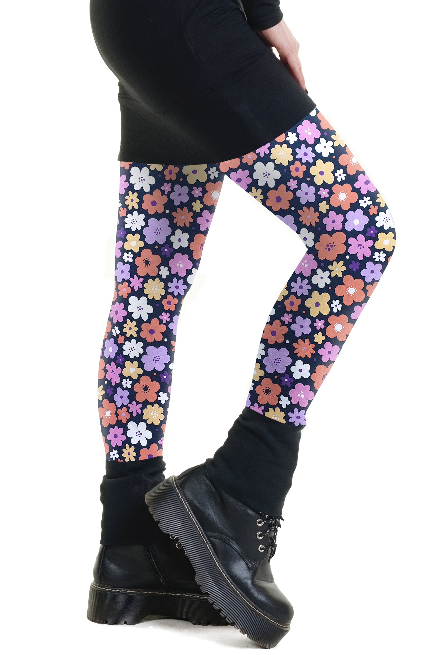 cool days Leggings Baumwolle Retro Flower Winter