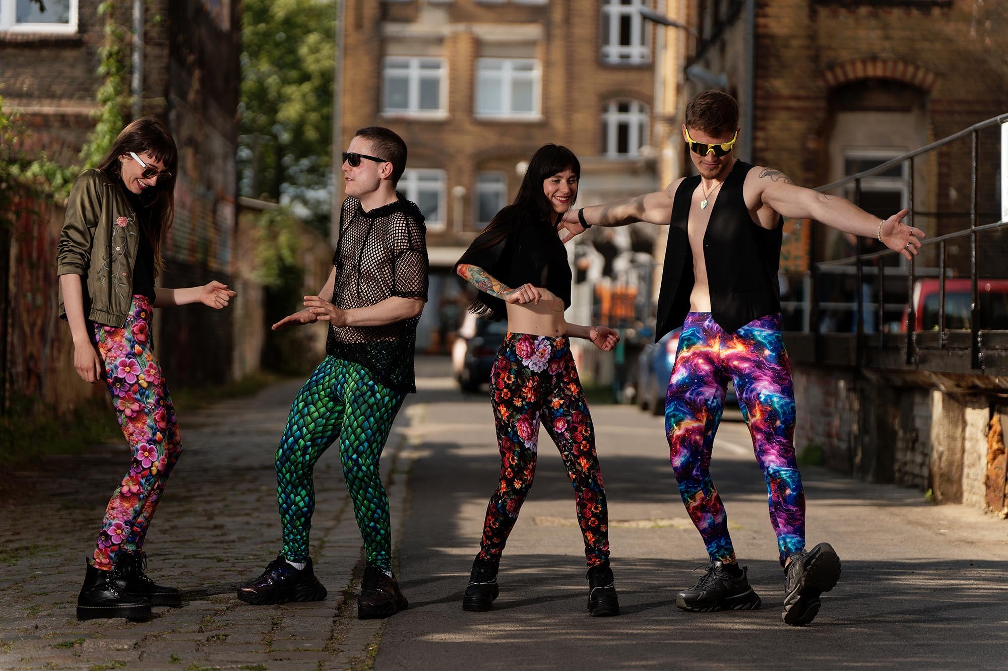 Baumwolle Leggings Männer bunt