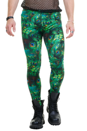Männer Leggings Pfau