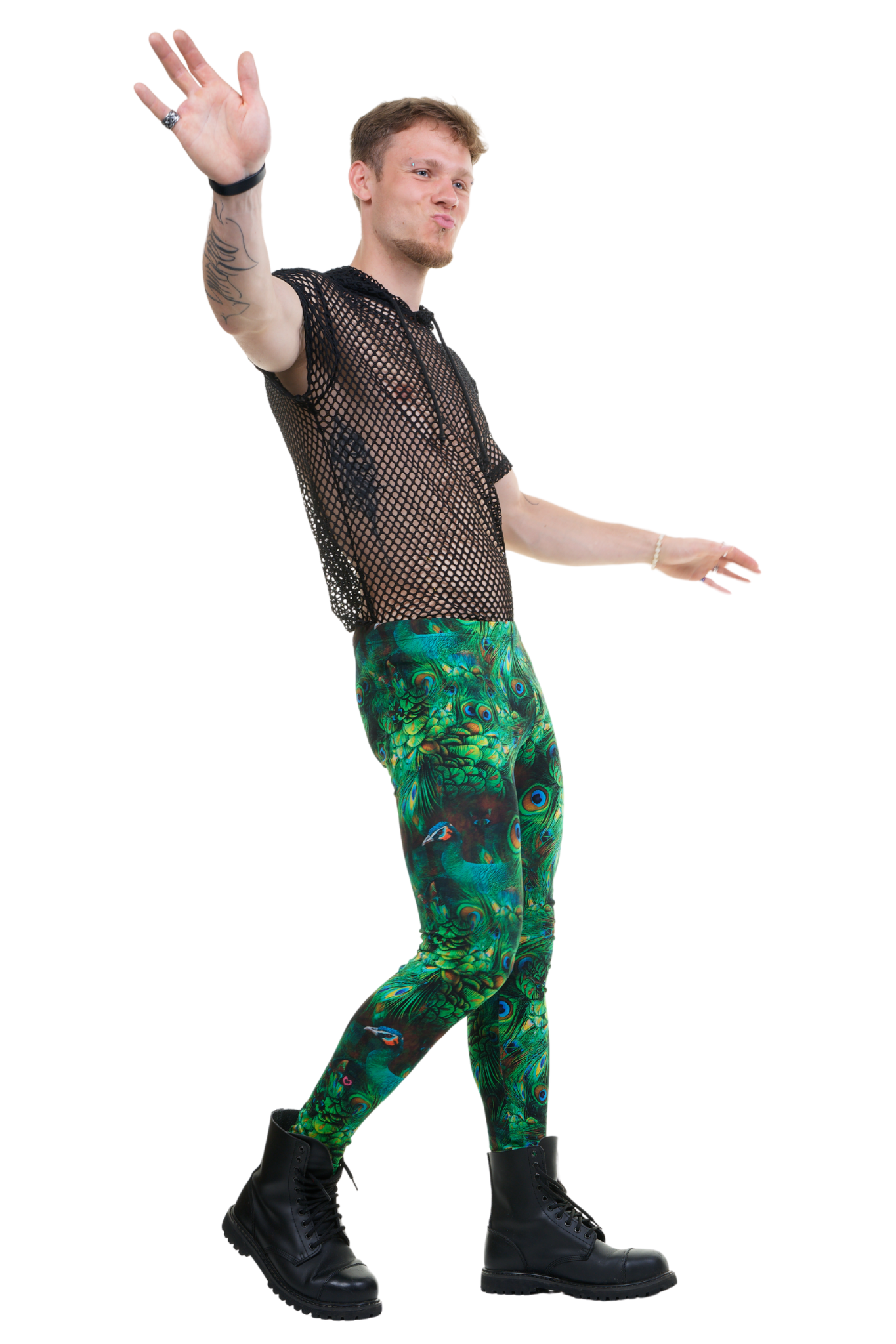 Männer Leggings Pfau