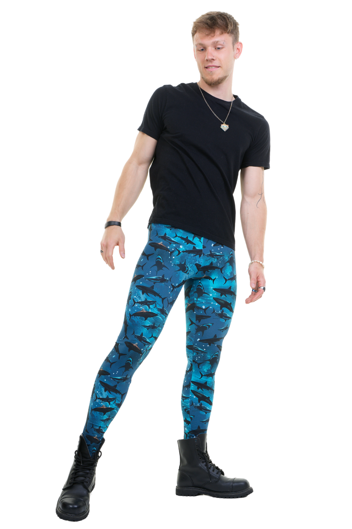 Männer Leggings Shark