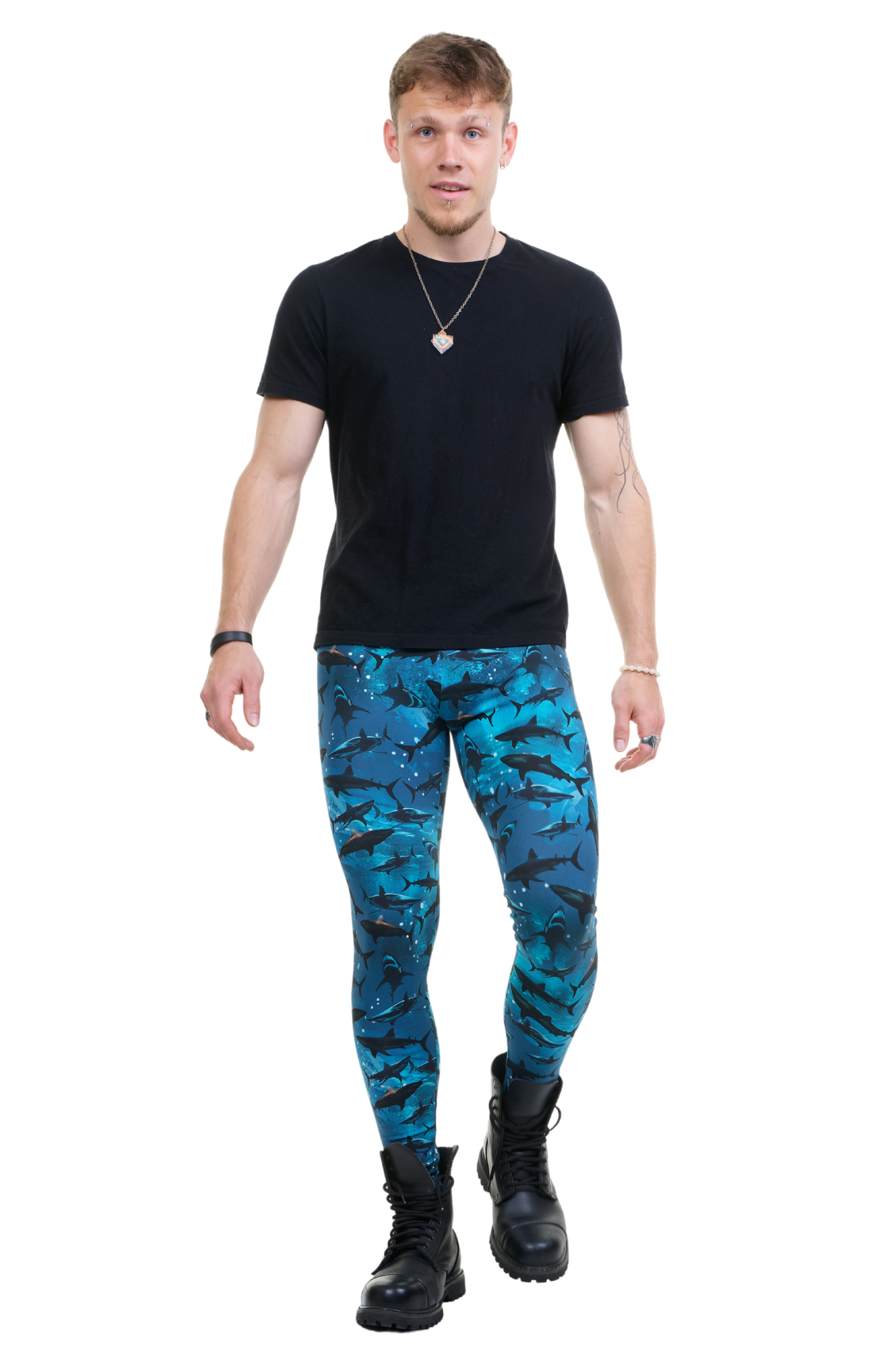Männer Leggings Shark