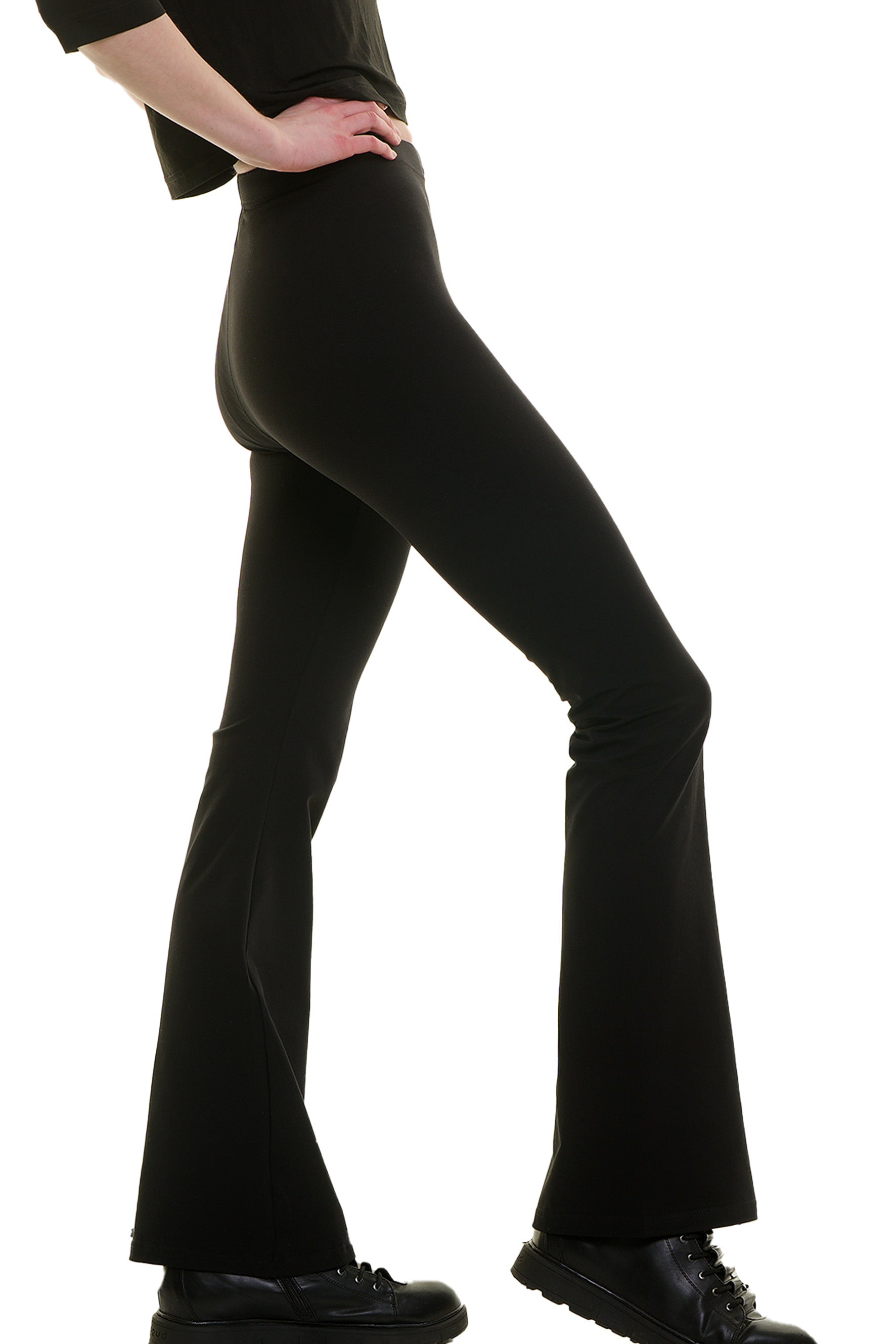 Leggins mit Schlag - schwarz