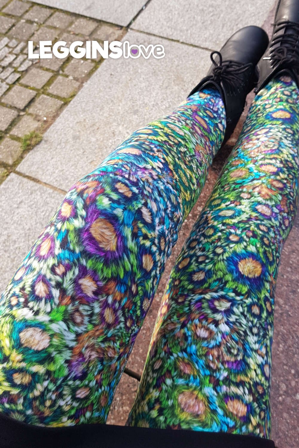 Legging en coton fleuri moelleux