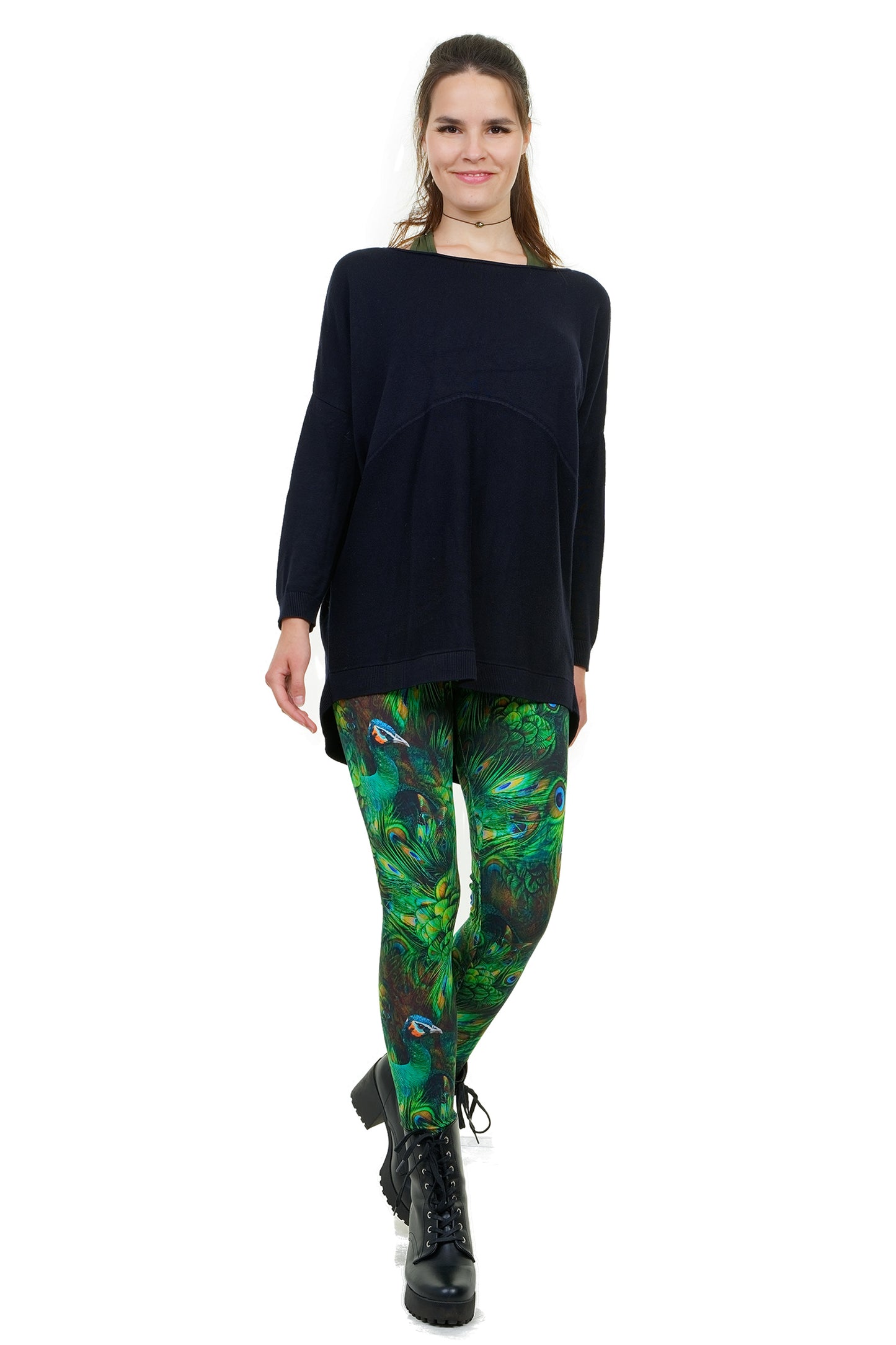 Leggins Pfau Baumwolle