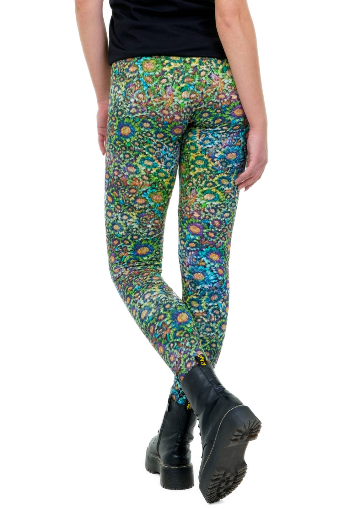 Legging en coton fleuri moelleux