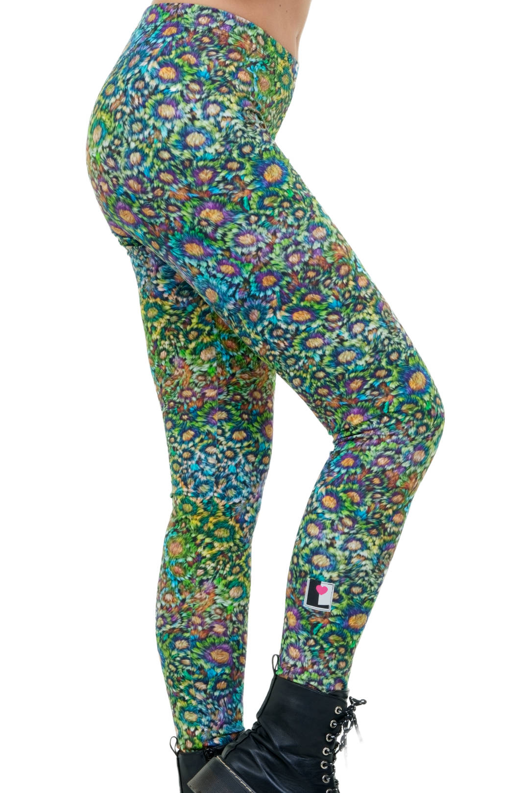 Legging en coton fleuri moelleux