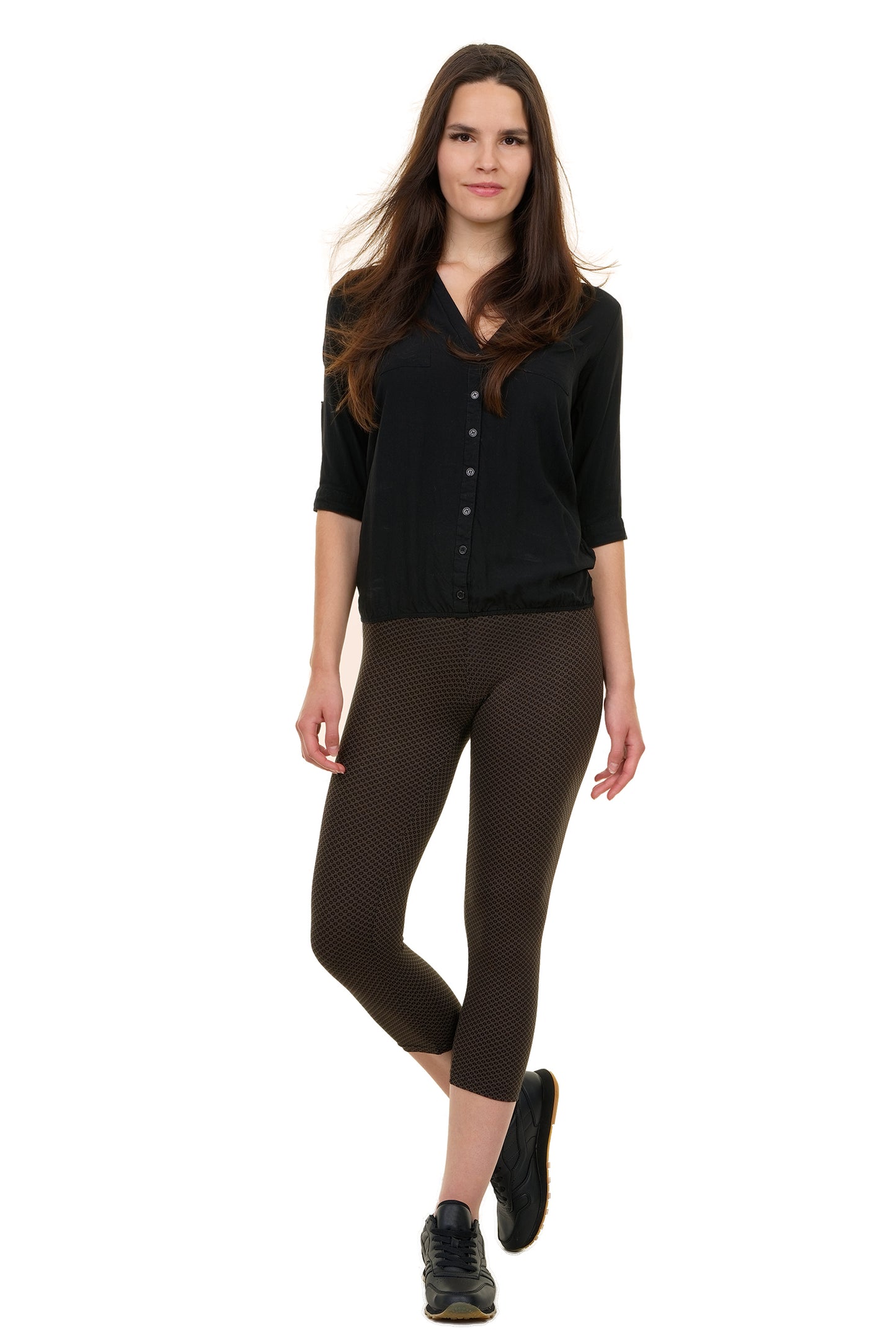 Capri Sommer Leggins Haselnuss