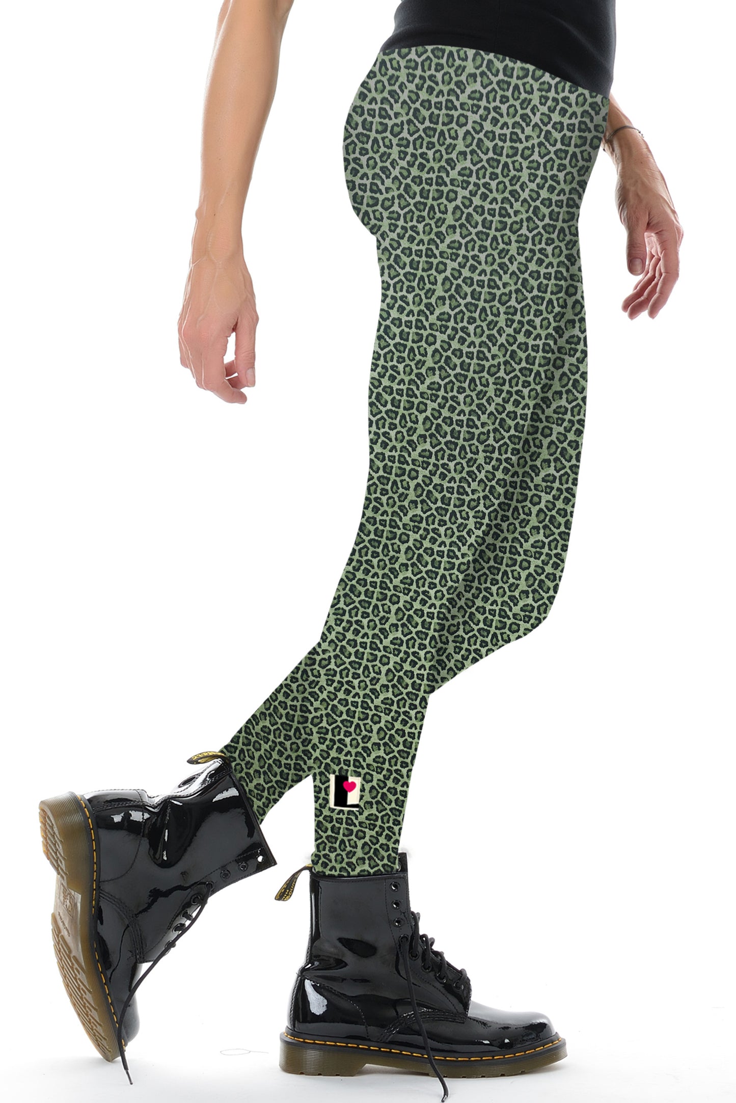 Leopaden Print Leggings Baumwolle