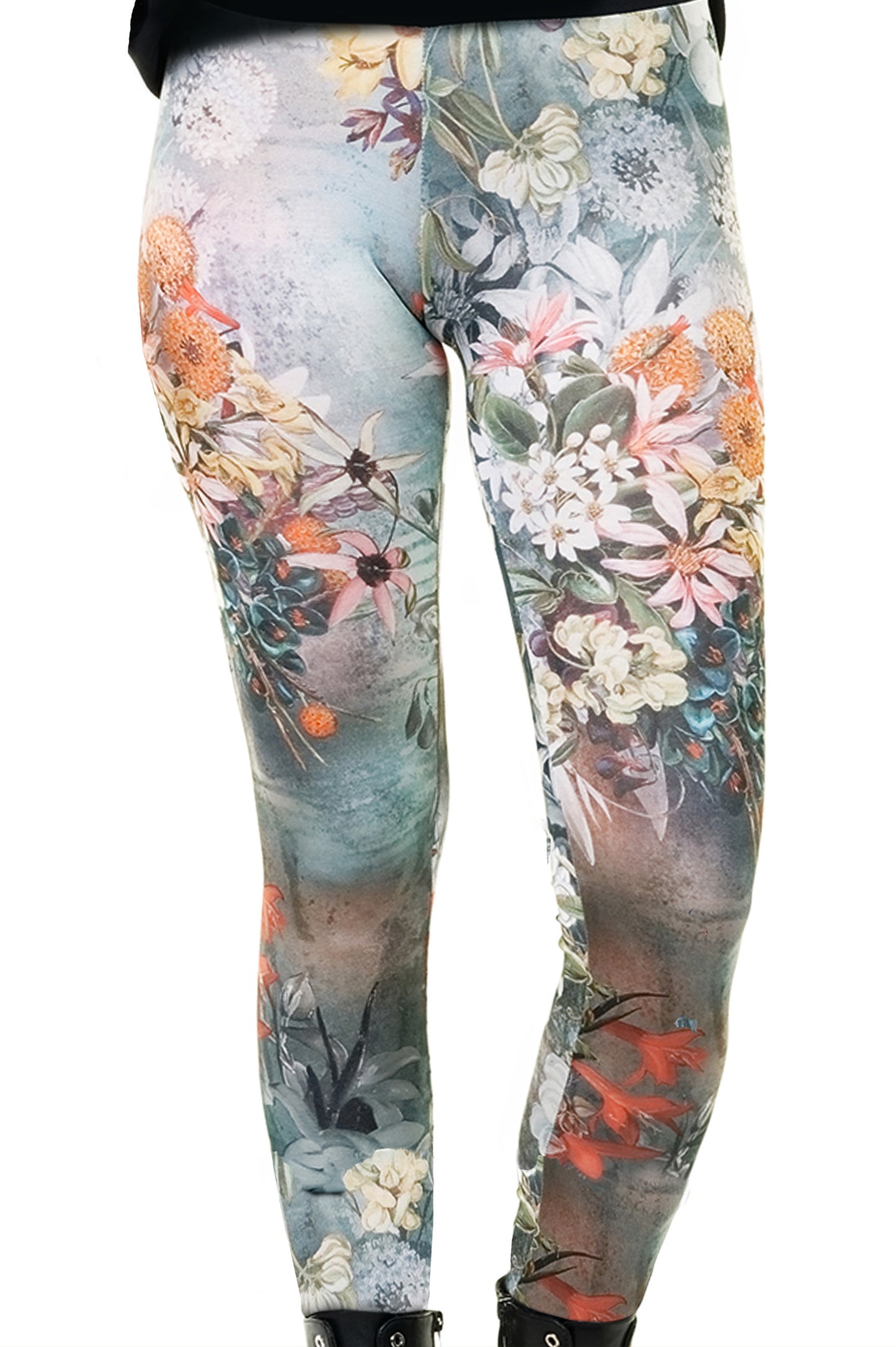 weiße Leggins Sommer weiß Blüten