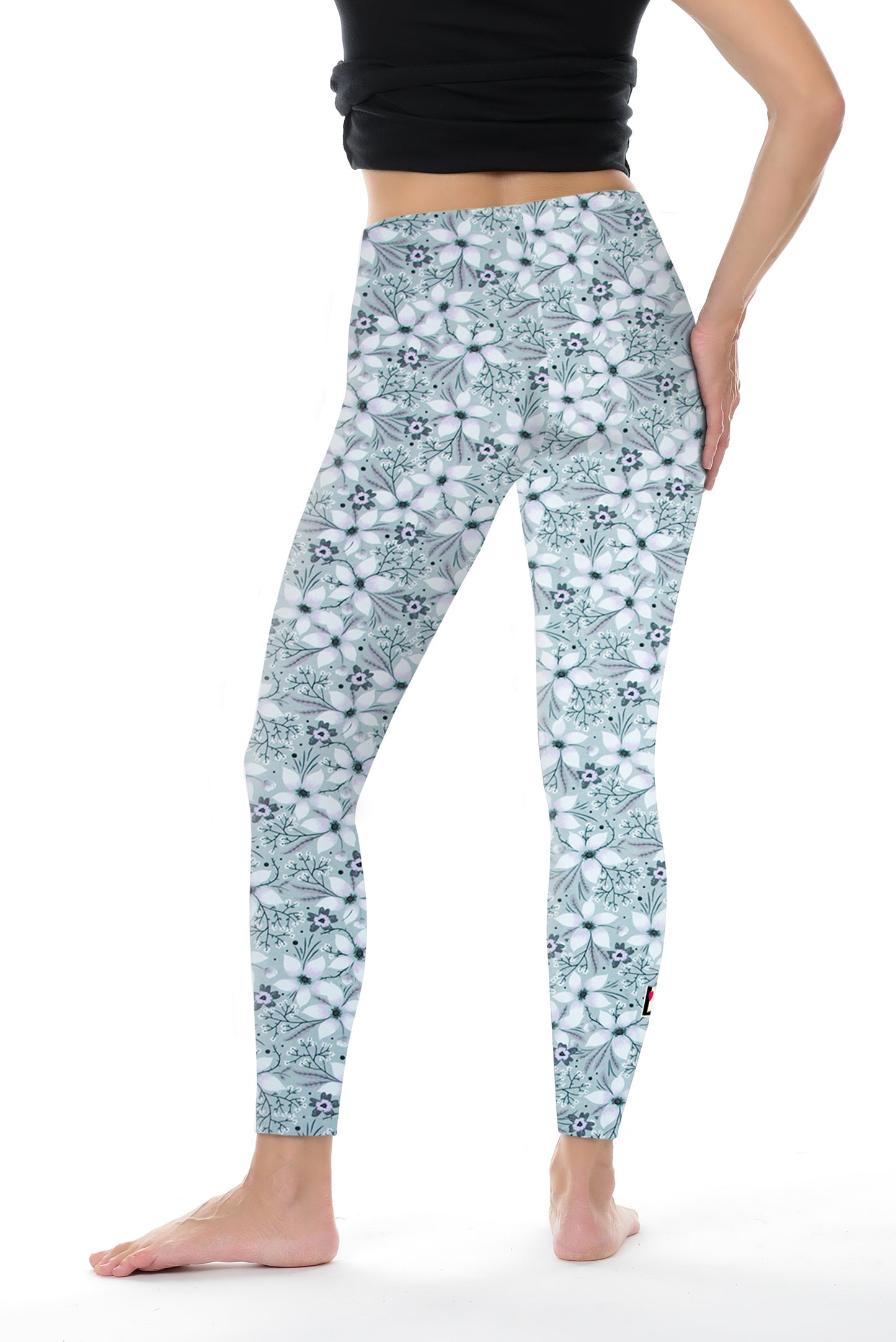 Blüten Leggins weiß