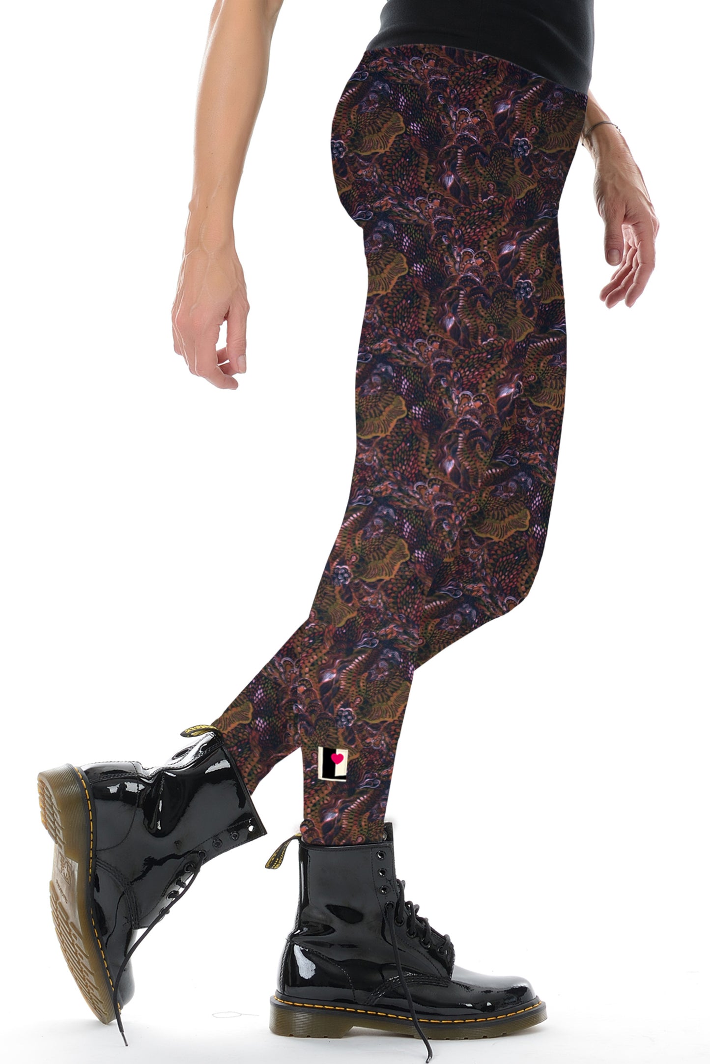 braune Muster Leggings