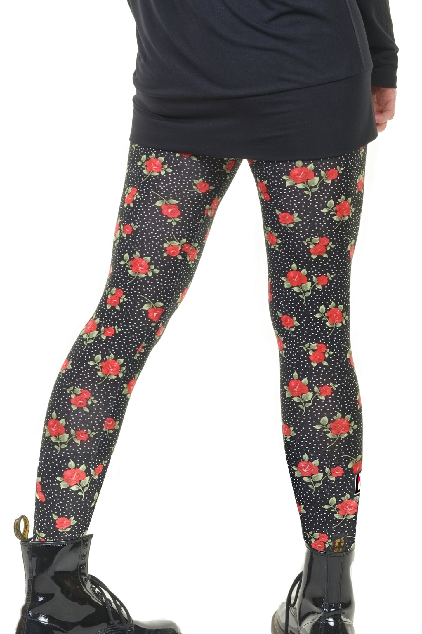 Punkte Leggins Rosen