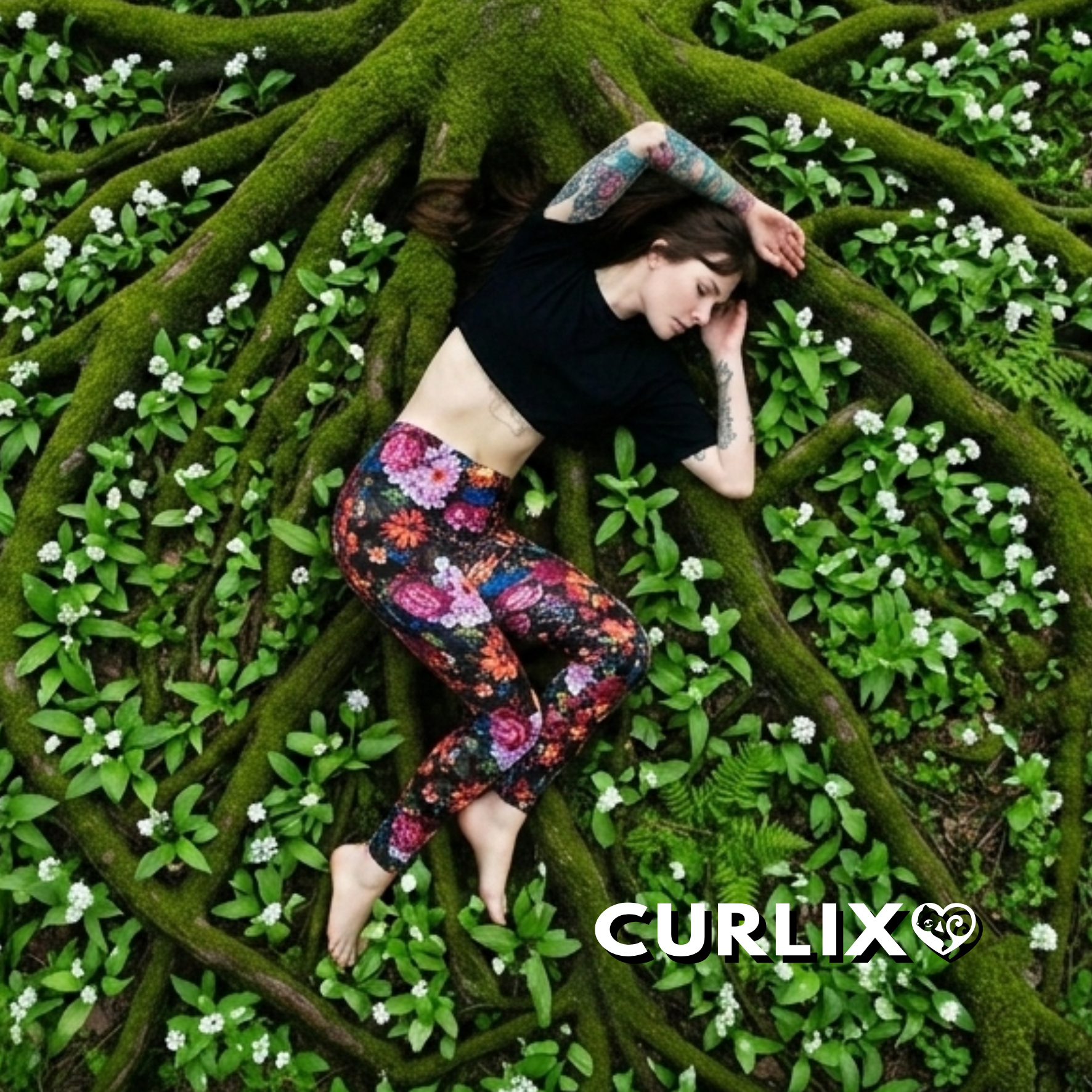 Nahaufnahme weiche bunte Baumwoll-Leggings fuer sensible Haut bei Neurodermitis