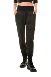 Pantalon ample rétro étoile vert