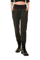 Pantalon ample rétro étoile vert