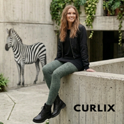 Cotton leggings zebra oliv