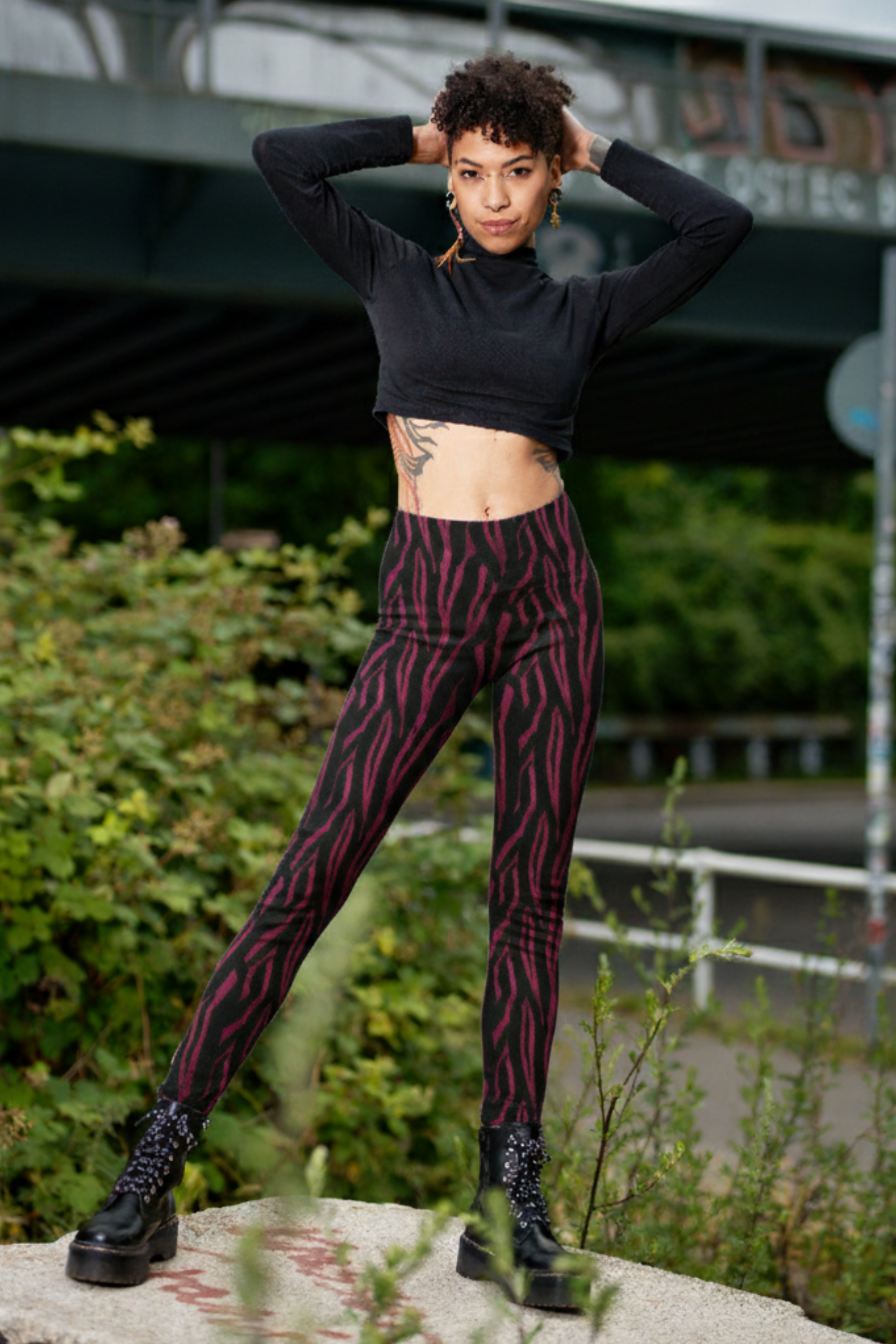 Winter Leggings Zebra pink