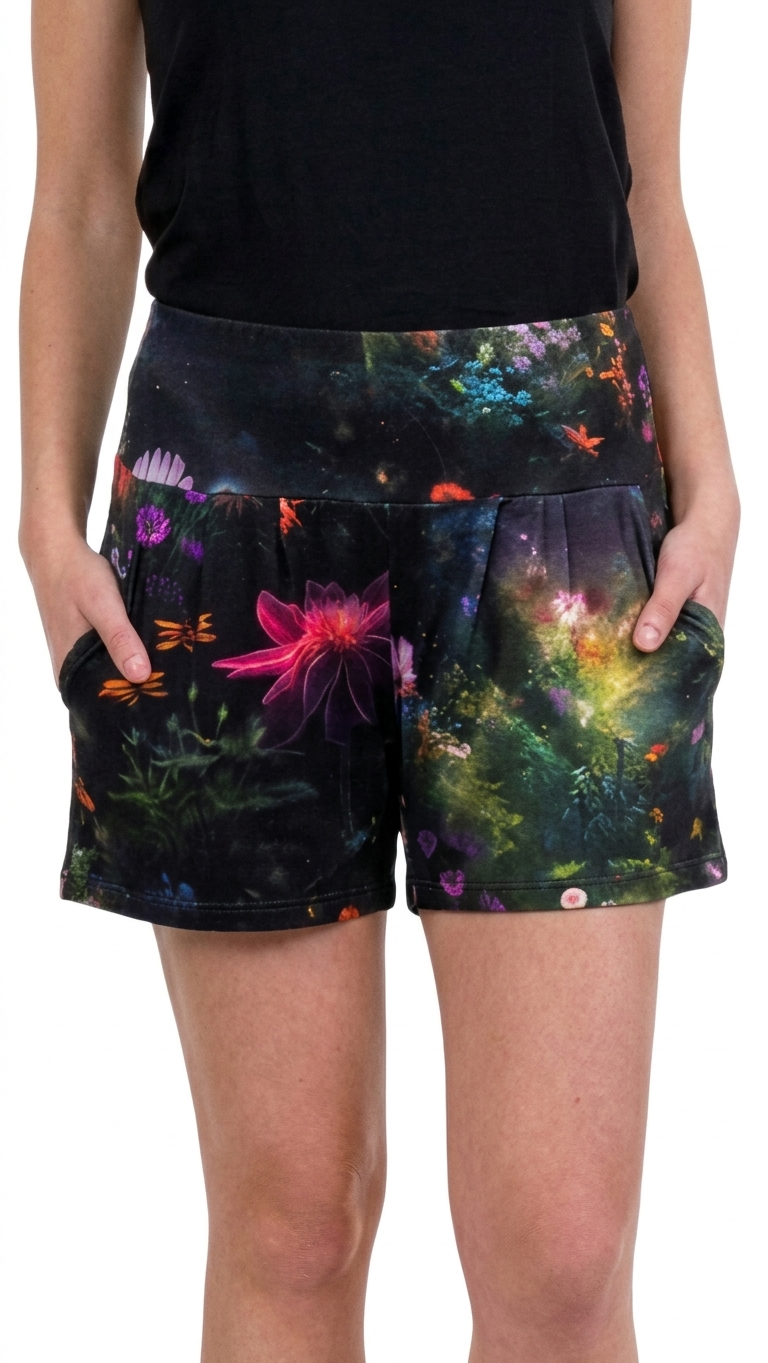 Shorty Sommerhose mit Taschen Flora Fantasia