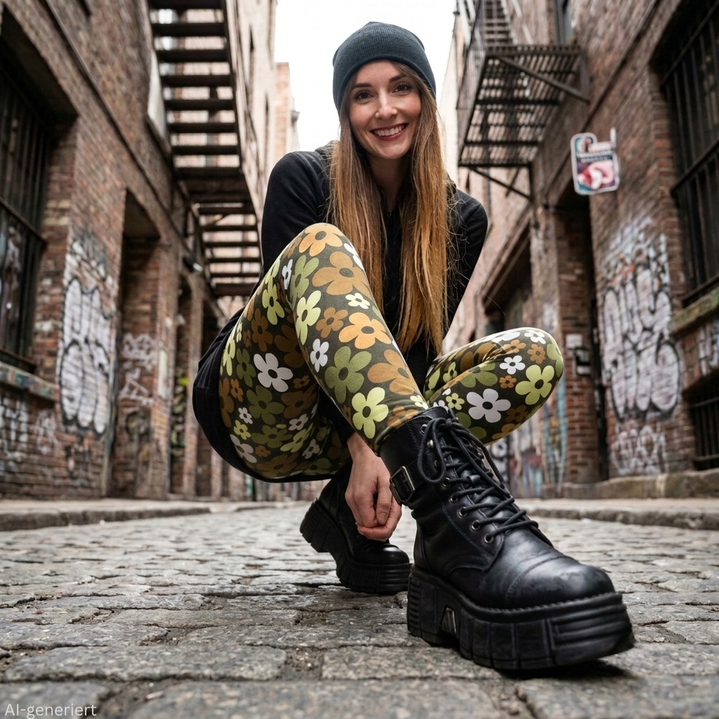 cool days Leggings Baumwolle Flower Power