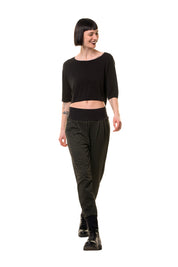 Pantalon ample rétro étoile vert