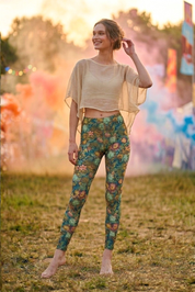Leggins Baumwolle Blumenmeer