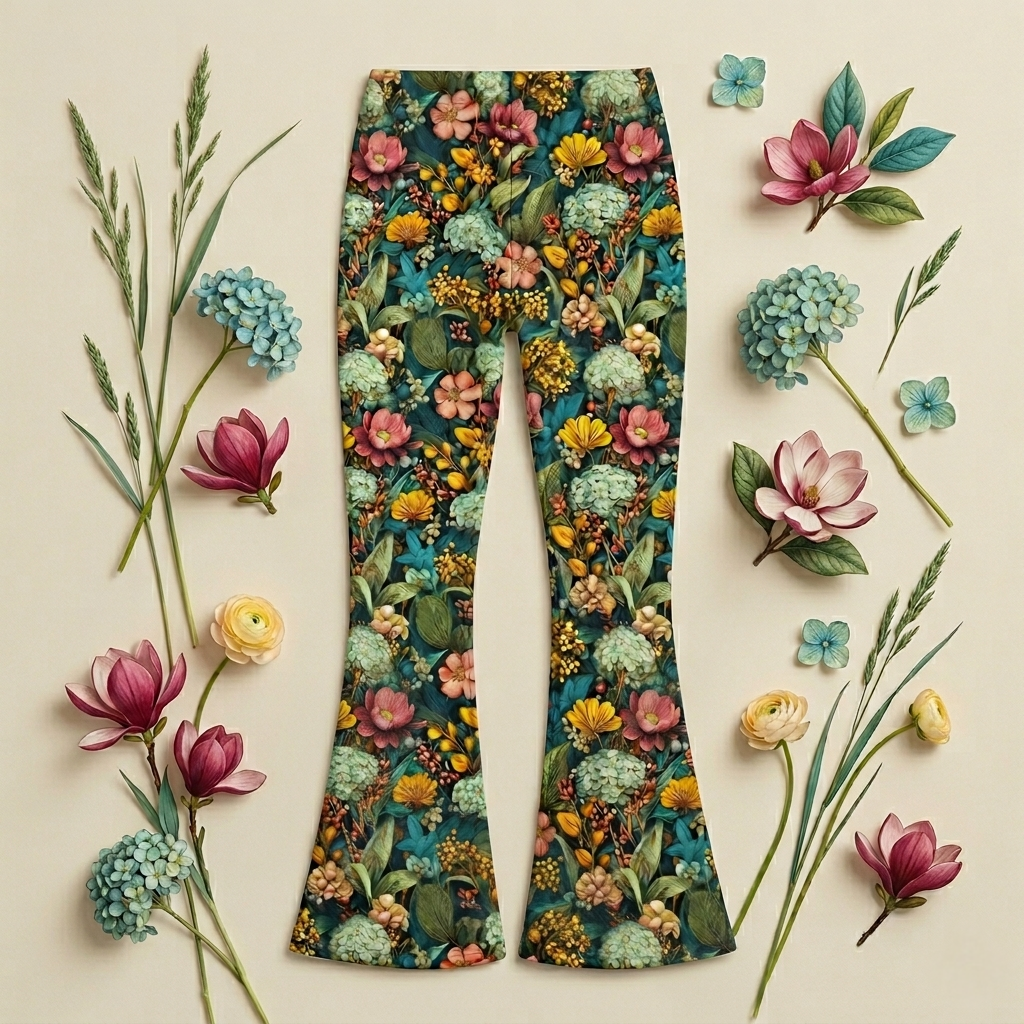 Legging évasé - Mer de fleurs