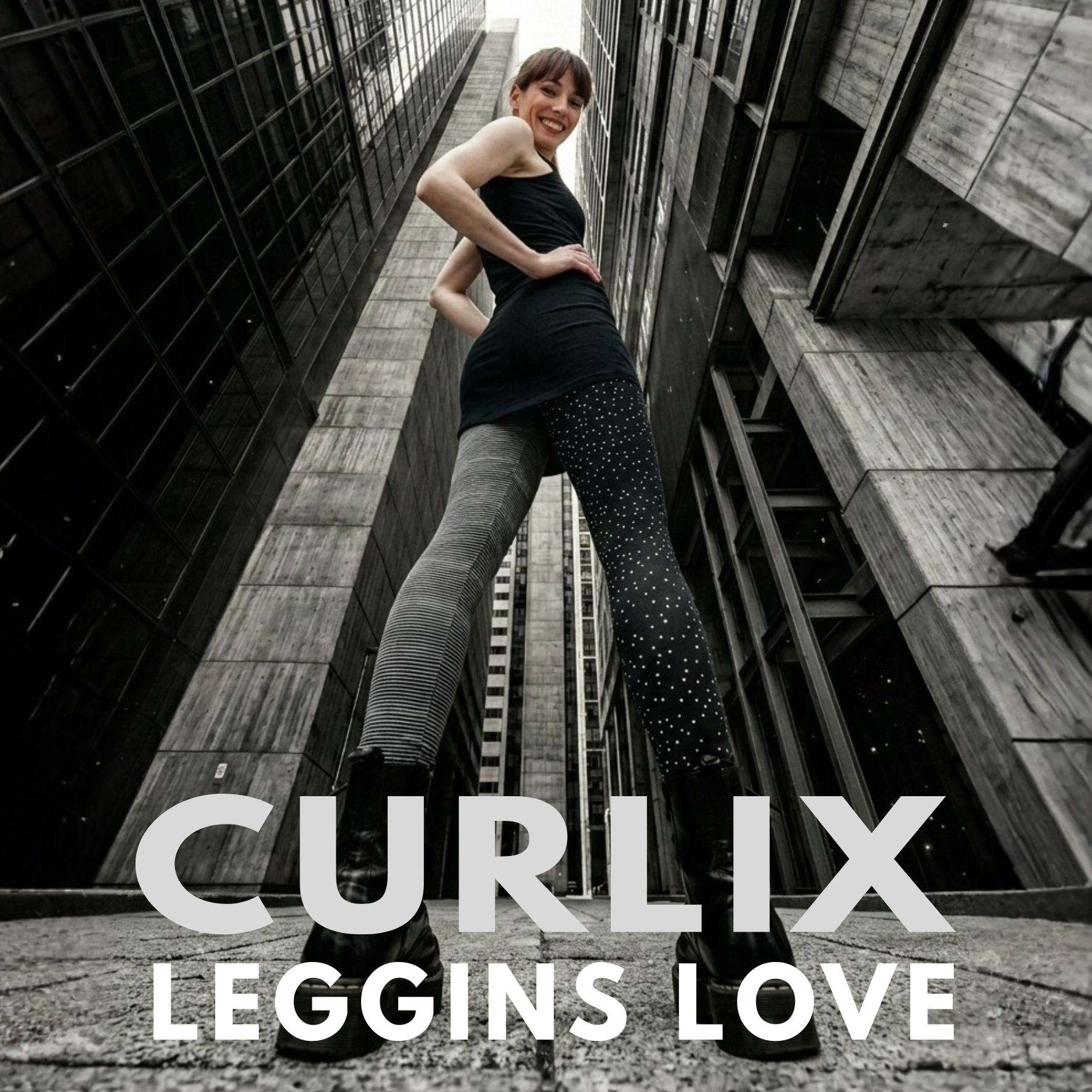 Harlekin Streifpunkt Baumwoll Leggings