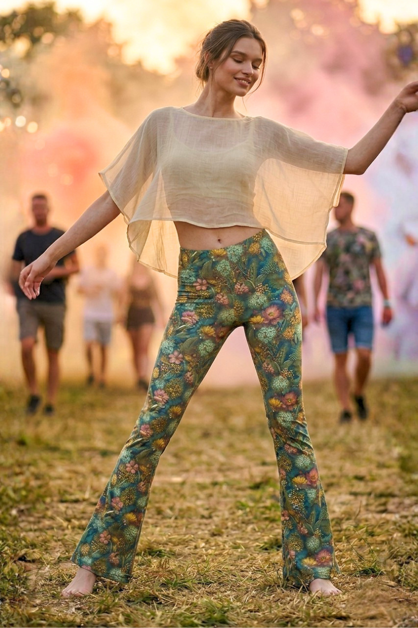 Legging évasé - Mer de fleurs