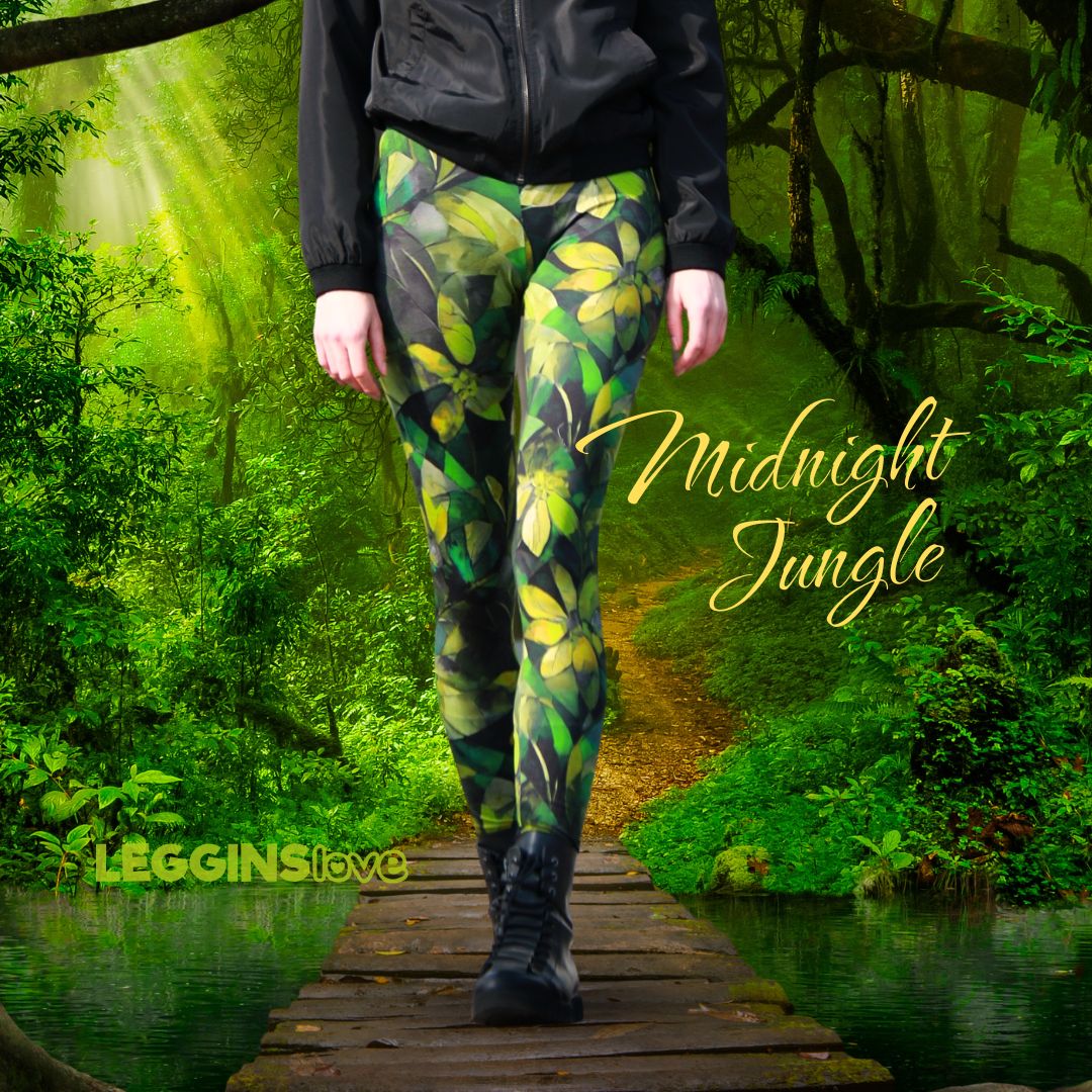 midnight jungle Baumwollleggings