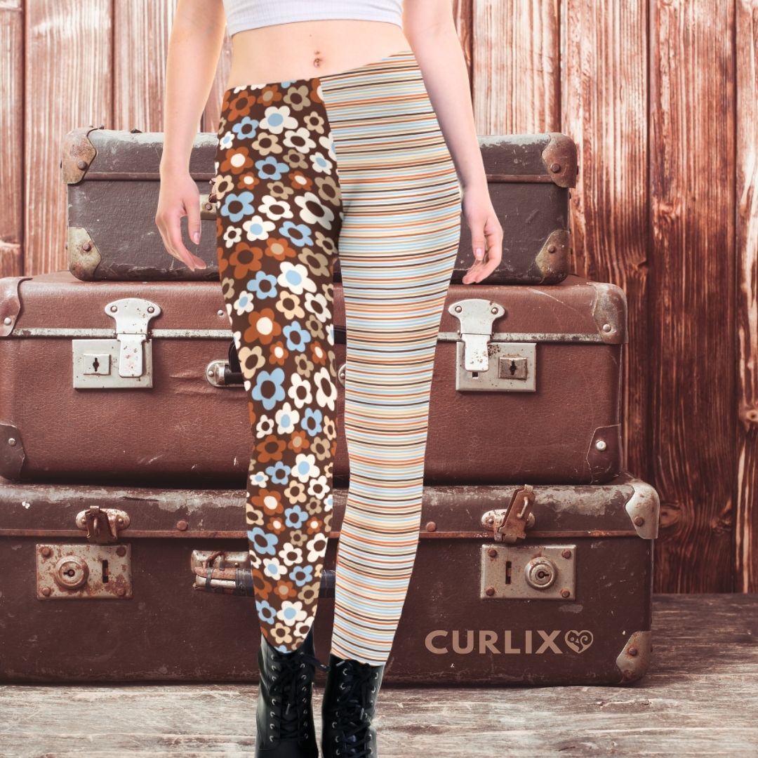 Leggins Baumwolle Harlekin Retro Stripes