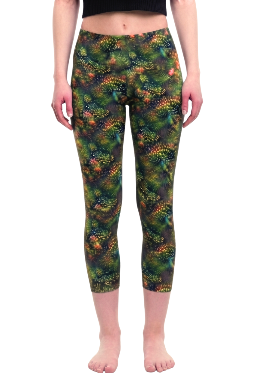 3/4 Leggings Summer little peacock