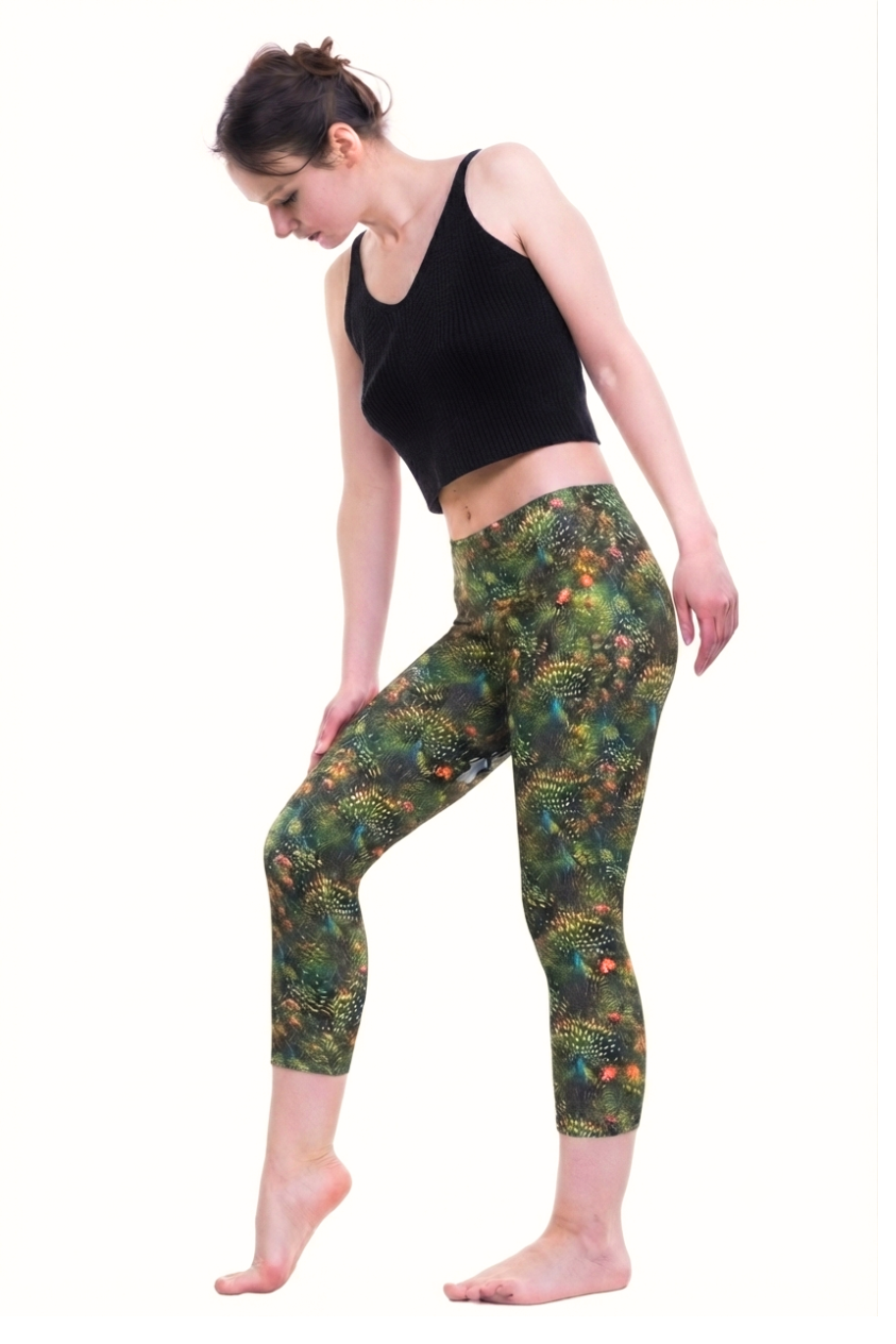 3/4 Leggings Summer little peacock