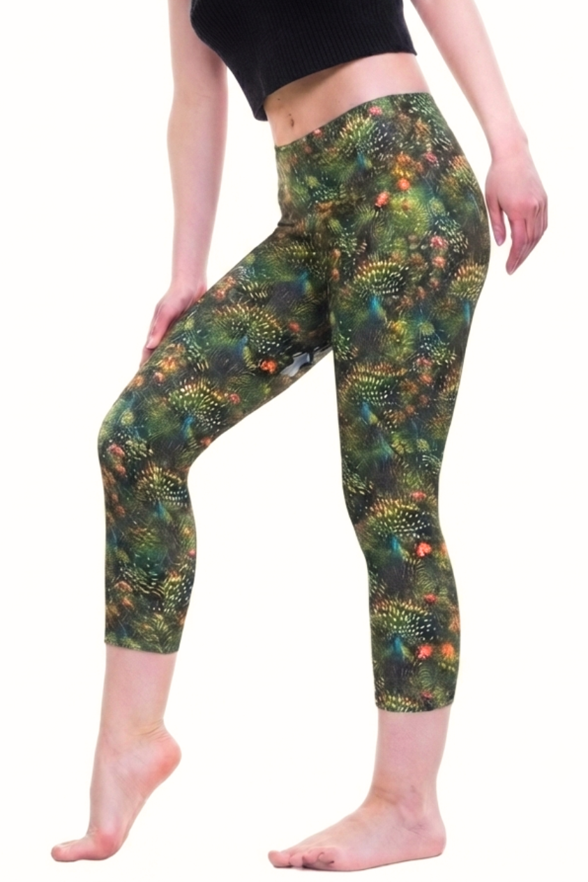 3/4 Leggings Summer little peacock